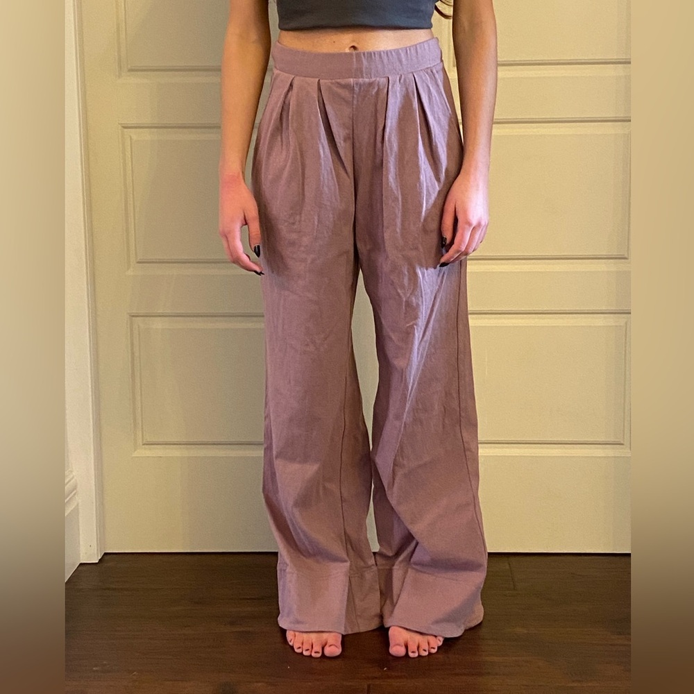 ✨ Free People | FP Beach lilac wide leg lounge pants XS